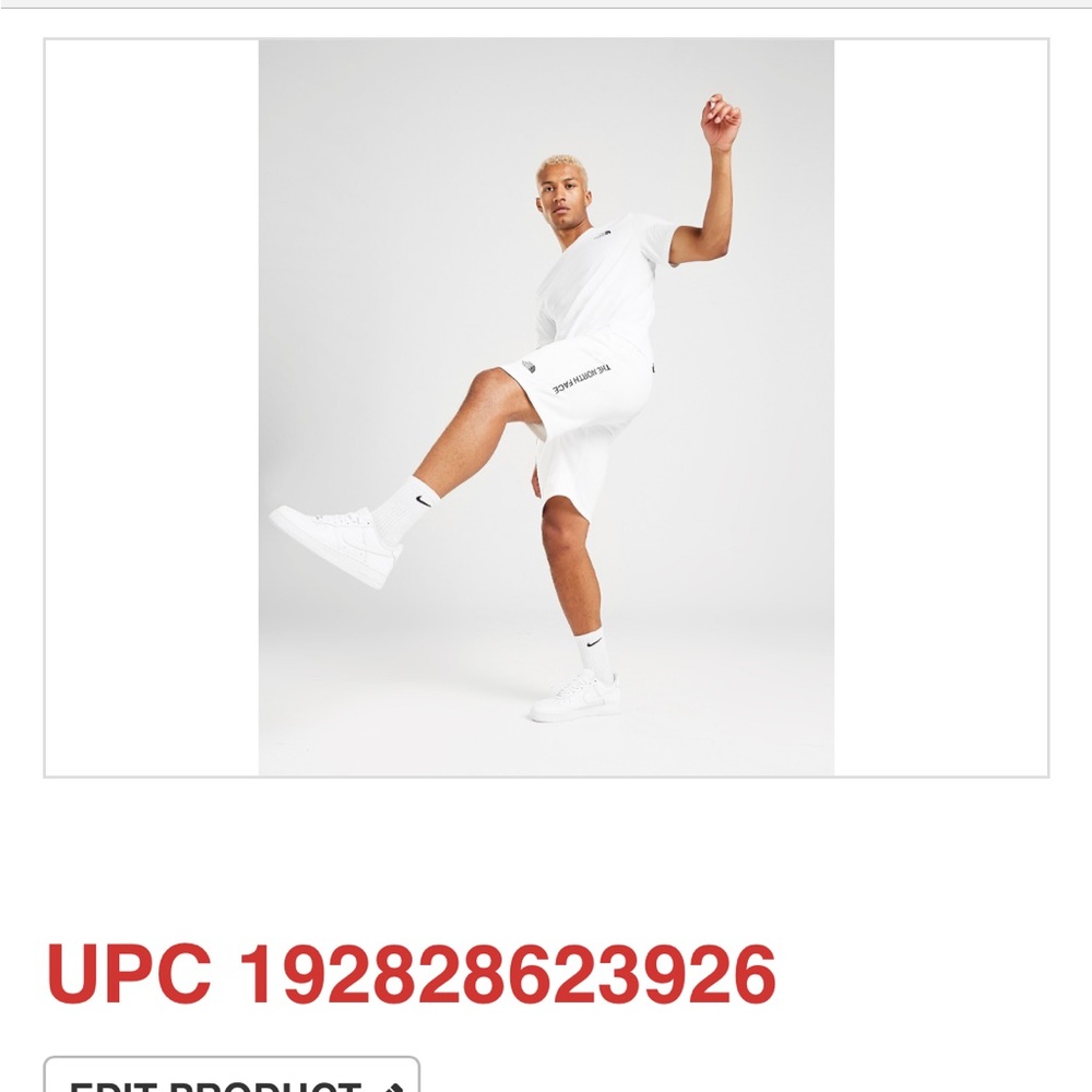 The North Face classic fleece men’s active shorts size xl white